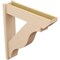 Ekena Millwork 8-in W x 36-in D x 40-in H Funston Slat Rough Cedar Woodgrain TimberThane Outlooker, Primed Tan OUTUR080X36X40FST24RCPR - alternate 3